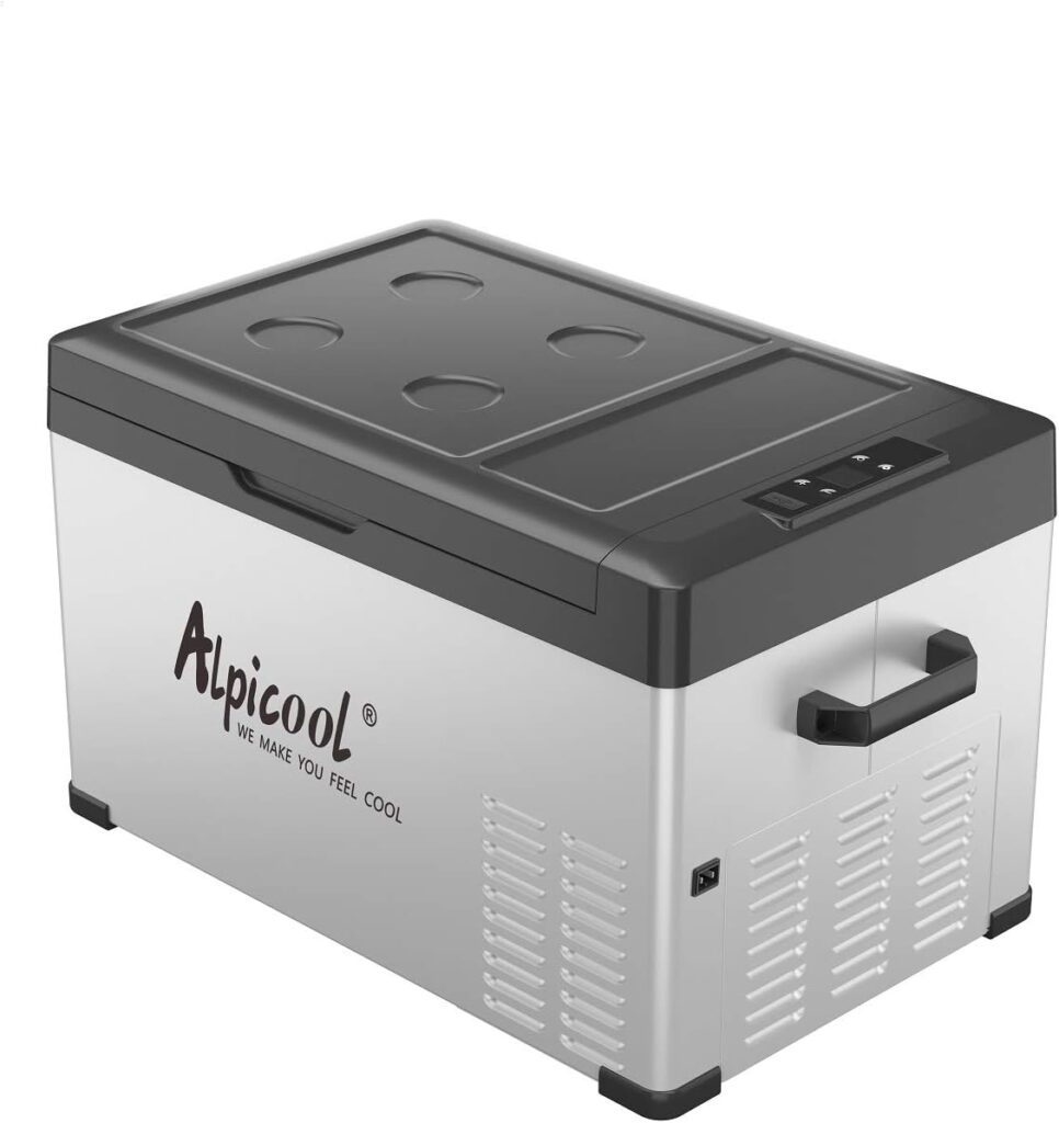 Alpicool C30 Portable Car Freezer, 12 Volt Refrigerator, 32 Quart(30 Liter) Fast Cooling 12V Car Fridge, Car Cooler for RV, Truck, Camping, Outdoor -12/24V DC and 100-240V AC (Black and Silver) : Automotive